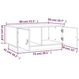  Stolić za kavu sivi 80 x 50 x 35 cm od masivne borovine | shoptok.hr