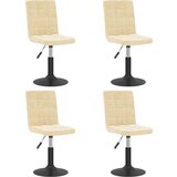 vidaXL Okretne blagovaonske stolice 4 kom krem baršunaste | shoptok.hr