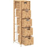 Ormarić za pohranu s 5 košara od vodenog zumbula 25,5 x 37 x 100 cm | shoptok.hr