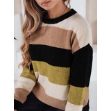 DStreet Damski sweter w paski CALVENA czarno-beżowy | shoptok.hr