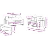  3-dijelni set sofa s jastucima crni od tkanine | shoptok.hr