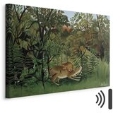  Slika - Henri Rousseau – Le Lion ayant faim se jette sur l\'Antilope 90x60 Akustična | shoptok.hr
