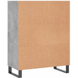 Ormarić s policama boja betona 69,5x32,5x90cm konstruirano drvo | Shoptok.si