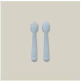 Interbaby silikonski set pribora za jelo Blue Grey | shoptok.hr