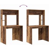 vidaXL Stol s policom Staro drvo 91 x 50 x 149 cm Konstruirano drvo | shoptok.hr