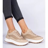 D/CEO marka niezdefiniowana Brown women's sneakers with rhinestones Fucco | ePonuda.com