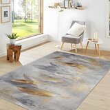 Mila Home Sivi/u zlatnoj boji perivi tepih 120x180 cm Golden Feathers – | shoptok.hr