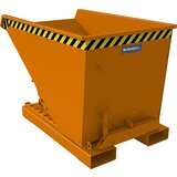 eurokraft pro Prekucni zaboj s kotalnim mehanizmom, prostornina 0,3 m³, DxŠxV 1260 x 770 x 835 mm, oranžen | Shoptok.si