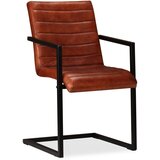 Furnova Jedilni stoli 4 kosi rjavo pravo usnje, (21928996) | Shoptok.si