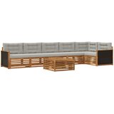  Set vanjskih sofa 7 pcs Prirodna i svjetlosiva 79 x 79 x 37 cm | shoptok.hr