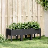 Vrtna sadilica s nogama crna 120 x 40 x 42 cm PP | shoptok.hr
