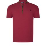 Dewberry T8571 ZIPPERED MEN'S T-SHIRT-PLAIN BURGUNDY Cijene