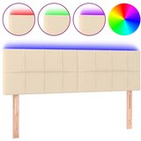 Maison Chic led posteljno vzglavje - vzglavna omarica - nočna omarica krem 144x5x78/88 cm blago, (21706808) Cene