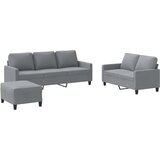  3-dijelni set sofa s jastucima svjetlosivi od tkanine | shoptok.hr