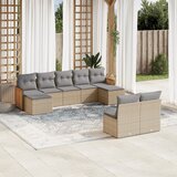  The Living Store Vrtna garnitura 9-delna z blazinami bež poli ratan - Vrtna Sedežna Garniture, (21478761) | Shoptok.si
