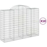  Lučne gabionske košare 10kom 200x50x140/160cm pocinčano željezo | shoptok.hr