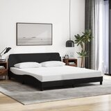 Maison Chic Posteljni okvir - Dvoposteljna postelja - Zakonska postelja brez vzmetnice črn 160x200 cm blago-J3769, (21770465) | Shoptok.si