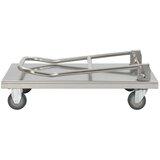 Kolica s platformom srebrna 82 x 53 x 86 od nehrđajućeg čelika | shoptok.hr