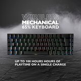 DELTACO GAMING Tipkovnica Bežična DK440R CRNA RGB osvjetljenje - UK Layout Slike
