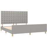  Za krevet s uzglavljem svjetlosivi 180x200 cm od tkanine | shoptok.hr