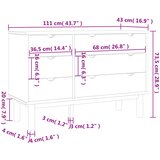  Ladičar OTTA smeđe-sivi 111x43x73,5 cm od masivne borovine | shoptok.hr