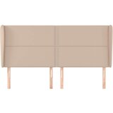  Vzglavje z ušesi kapučino 183x23x118/128 cm umetno usnje, (20936117) | Shoptok.si