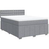  Krevet s oprugama i madracem svjetlosivi 140x190 cm od tkanine | shoptok.hr