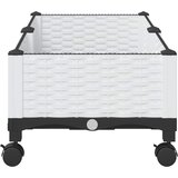  Vrtni saksija s kotačima Bijela 80 x 40 x 33 cm PP | shoptok.hr