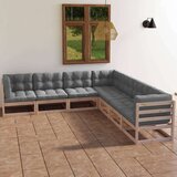  Sedežna garnitura 7-delna z blazinami trdna borovina | Shoptok.si