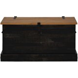 vidaXL Škrinja za pohranu HALDEN crna 91x48x47 cm puno drvo bor | shoptok.hr