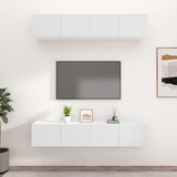 vidaXL TV omarica 4 kosi bela 80x30x30 inženirski les Cene
