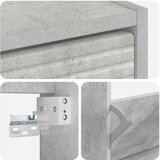  Ormar za cipele na zidu HAARLEM 71 x 17 x 43 cm Betonska siva | shoptok.hr