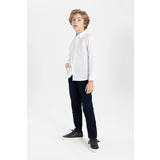 Defacto Boy's Navy Blue Straight Leg Gabardine Trousers