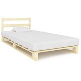 Maison Chic Posteljni okvir - Enojna postelja - Postelja za odrasle iz palet trdna borovina 100x200 cm, (21693386) | Shoptok.si