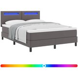  Krevet s opruga kutije Siva 140 x 200 cm Umjetna koža | shoptok.hr