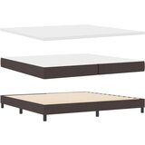Box Spring Krevet s Madracem Tamno Smeđa 200x200 cm Tkanina | shoptok.hr