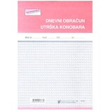 NARODNE NOVINE-UT XII-37 DNEVNI OBRAČUN UTRŠKA KONOBARA; Blok 3 x 50 listova, 14,8 x 21 cm | shoptok.hr