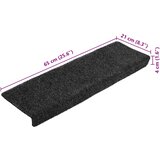  Prostirke za stepenice samoljepljive 20 kom 65x21x4 cm tamnosive pravokutne rubove | shoptok.hr