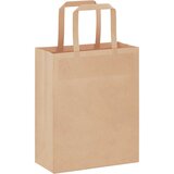 vidaXL Papirnate vrečke 50 kosov z ročaji rjave barve 18x8x22 cm | Shoptok.si