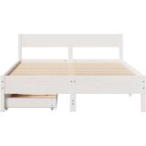 vidaXL Okvir kreveta bez madraca bijeli 140 x 190 cm masivna borovina | shoptok.hr