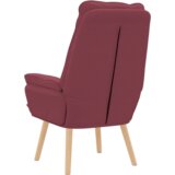 vidaXL Opustajuća Stolica Vino Crvena Tkanina | shoptok.hr