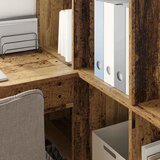  Kutni stol s policom Staro drvo 101,5 x 149,5 x 149,5 cm | shoptok.hr