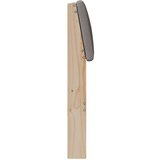 vidaXL Tapecirani uzglavlje Sivo-smeđa 135 cm Čvrsto borovo drvo | shoptok.hr