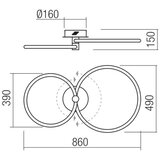  Redo 01-2223 - LED prigušiva plafonski luster SPELL LED/43W/230V bela | Eponuda.com