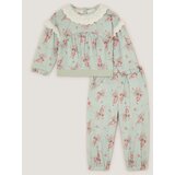 Monsoon Children Komplet dukserica i pantalone za decu, Zeleno-roze Cene
