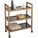 Wenko Crna/u prirodnoj boji kupaonska polica od masivnog bagrema 65x76,5 cm Fondi – | shoptok.hr