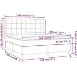  Box spring postelja z vzmetnico črna 160x200 cm blago, (20791076) | Shoptok.si