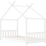  Okvir za dječji krevet od masivne borovine bijeli 80 x 160 cm | shoptok.hr
