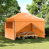 vidaXL zložljivi pop-up šotor za zabave 4 stranice oranžna | Shoptok.si