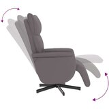  Naslonjač od umjetne kože s osloncem za noge sivi | shoptok.hr